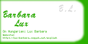 barbara lux business card